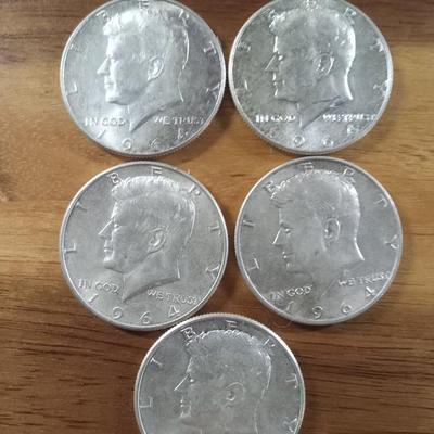5 90 % Kennedys-Silver 1/2s