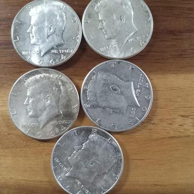 5 90 %Kennedys-Silver 1/2s