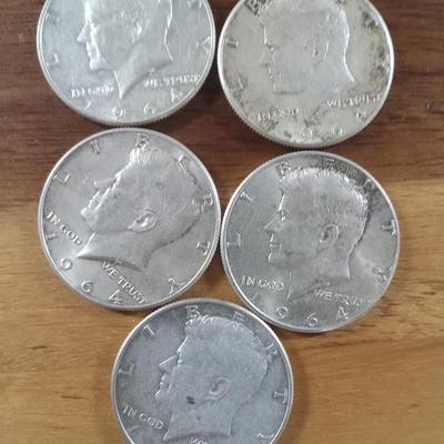5 90% Kennedys-Silver 1/2s