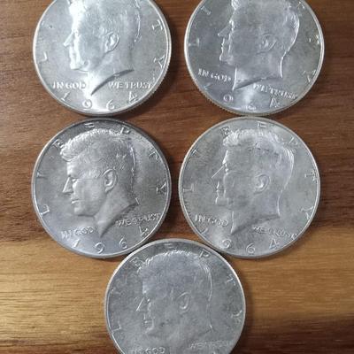 5 90% Kennedys-Silver 1/2s
