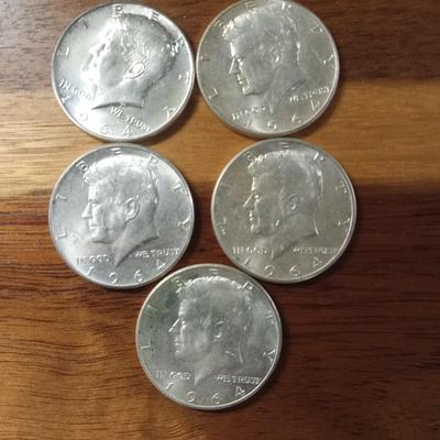 5 90% Kennedys-Silver 1/2s