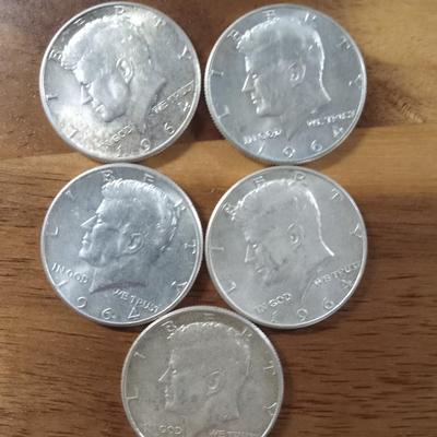 5 90% Kennedys-Silver 1/2s