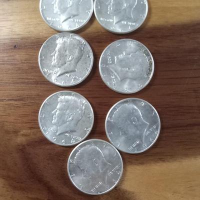 7 90% Kennedys-Silver 1/2s