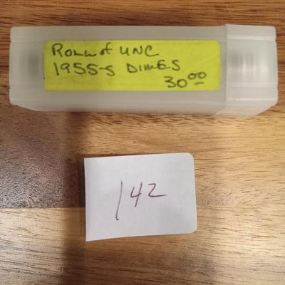 Roll of 90% 1955s dimes