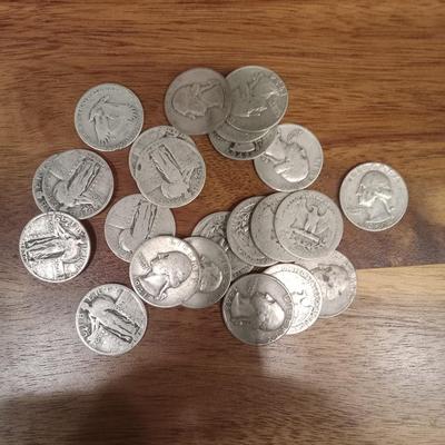23 90% silver quarters