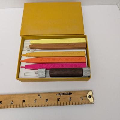Vintage Hallmark Wax Seal Kit With Sticks And Metal Stamps In Original Box