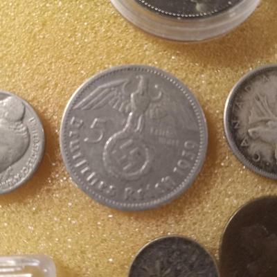 1939 german coin and lot of misc coins