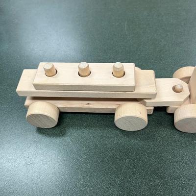 Sale Photo Thumbnail #1021: Classic Wooden Toy Train Set.