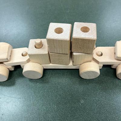 Sale Photo Thumbnail #1022: Classic Wooden Toy Train Set.