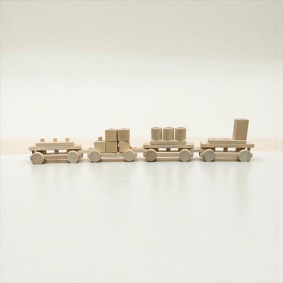 Sale Photo Thumbnail #1025: Classic Wooden Toy Train Set.