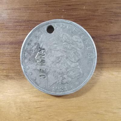 1921 morgan drilled for necklace