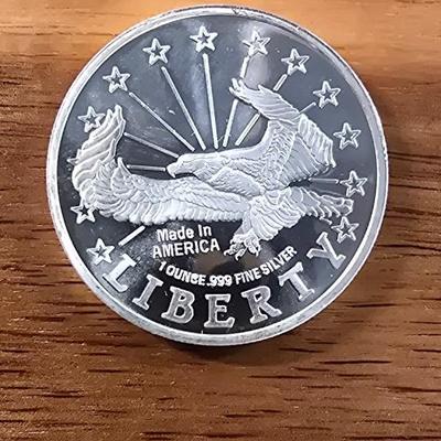 1 oz .999 silver round
