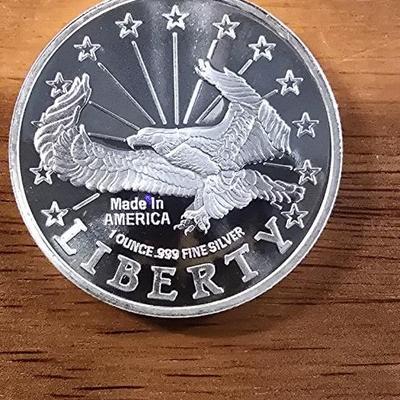 1 oz .999 silver round