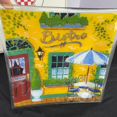 Peggy Karr Glass Bistro Square Plate