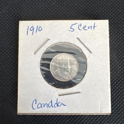 1910 Canada 5 Cent Coin