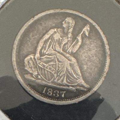 1837 Seated Liberty Half Dime