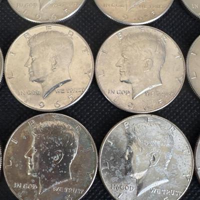 Full Roll (20) Kennedy Half Dollars (1965)