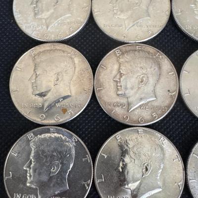 Full Roll (20) Kennedy Half Dollars (1965)