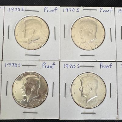 1970 (S) Kennedy Half Dollar Proofs Lot (10)