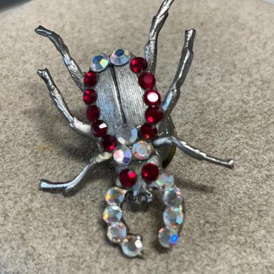 Spider and cat pins