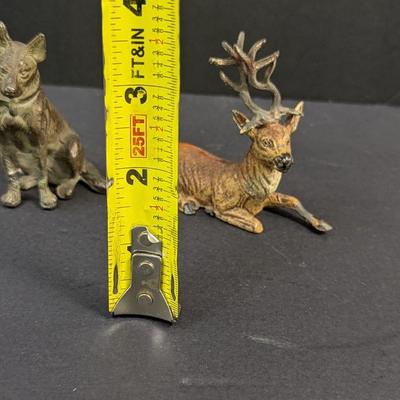 Sale Photo Thumbnail #1395: Cast Iron Shephard & Deer