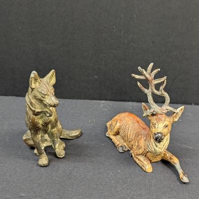 Sale Photo Thumbnail #1391: Cast Iron Shephard & Deer