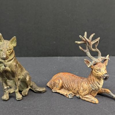 Sale Photo Thumbnail #1394: Cast Iron Shephard & Deer