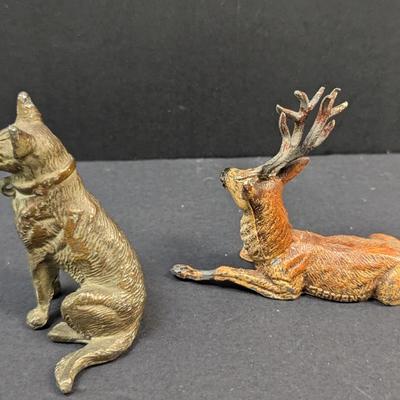 Sale Photo Thumbnail #1392: Cast Iron Shephard & Deer