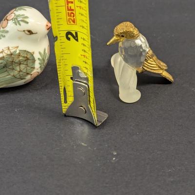 Sale Photo Thumbnail #1411: Antique Porcelain Bird & Gold Plated Hummingbird On Limb