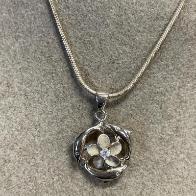 2 sterling pendants and chains