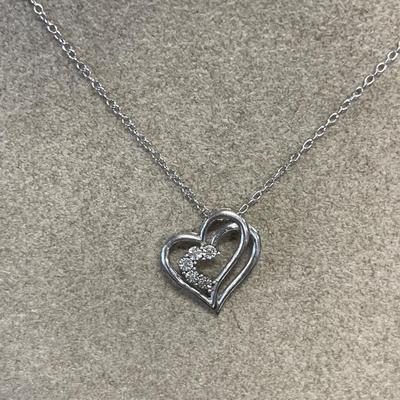 2 sterling pendants and chains
