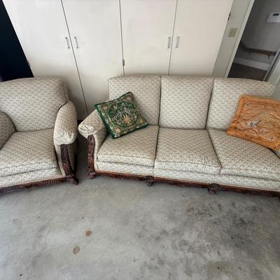 Antique Sofa and Side Chair