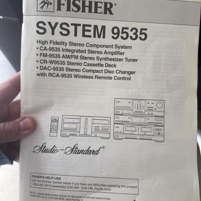 Fisher Stereo Component System 9535 with Speakers, Cabinet