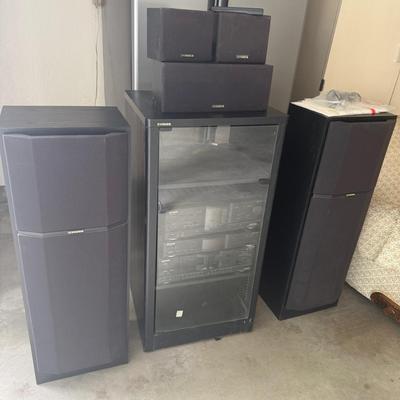 Fisher Stereo Component System 9535 with Speakers, Cabinet