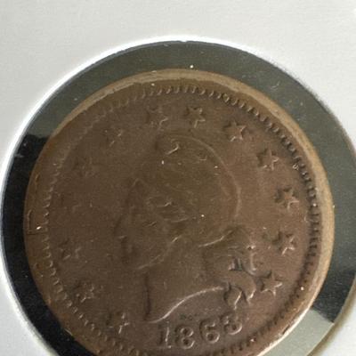 1863 Civil War Token - Blanket Reverse