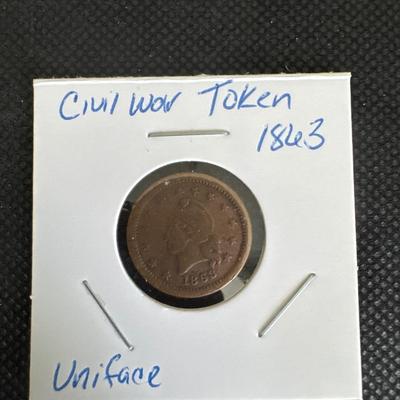 1863 Civil War Token - Blanket Reverse