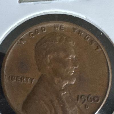 1960 (D) Lincoln Cent - “Double D” error