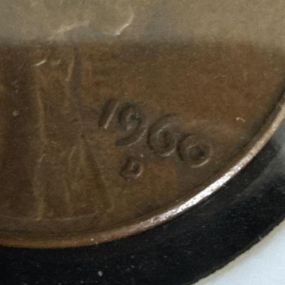 1960 (D) Lincoln Cent - “Double D” error