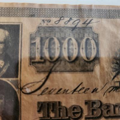 $1000 Note Bank of the United States Replica