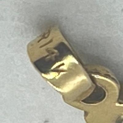 LOT 1: 14K Yello Gold Crucifix/Cross Pendant - 1.1 Grams