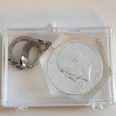 Eisenhower Silver Dollar Keychain