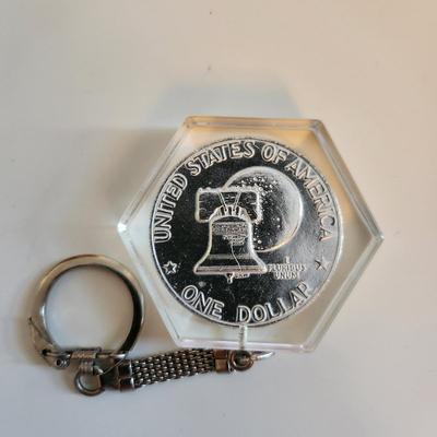 Eisenhower Silver Dollar Keychain
