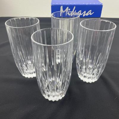 4 Mikasa Lead Crystal Highball glasses