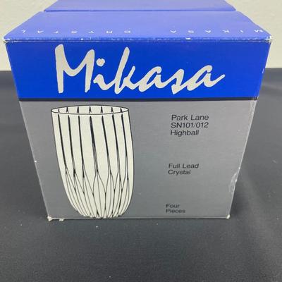 4 Mikasa Lead Crystal Highball glasses