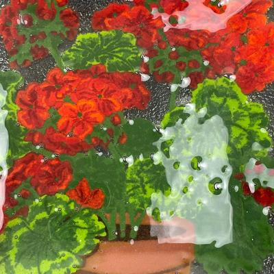 Glass Geranium Dish