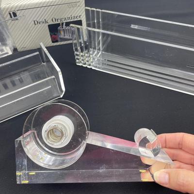 4 Piece Acrylic Desk Organizers