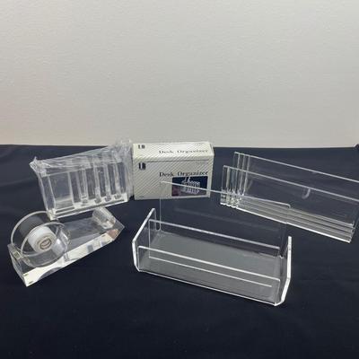 4 Piece Acrylic Desk Organizers