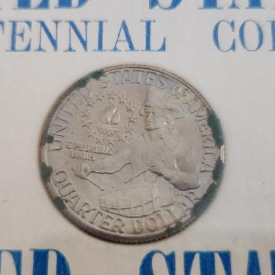 Framed United States Bicentennial Coin and Bill Tribute