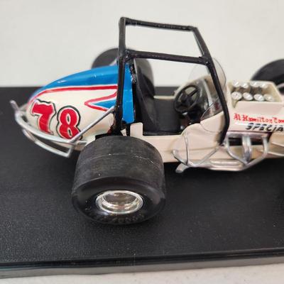 3 Custom Model Racing Cars Lincoln Speedway Burn M up Barnes Ronnie Jones , 2 sizes of Al Hamilton Contracting Sprint Car Special #78