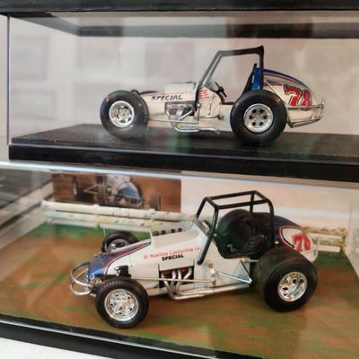 3 Custom Model Racing Cars Lincoln Speedway Burn M up Barnes Ronnie Jones , 2 sizes of Al Hamilton Contracting Sprint Car Special #78